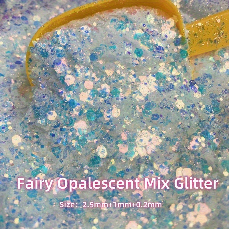 Mica Flake Resin - Flocos de Glitter Iridescente Chunky de