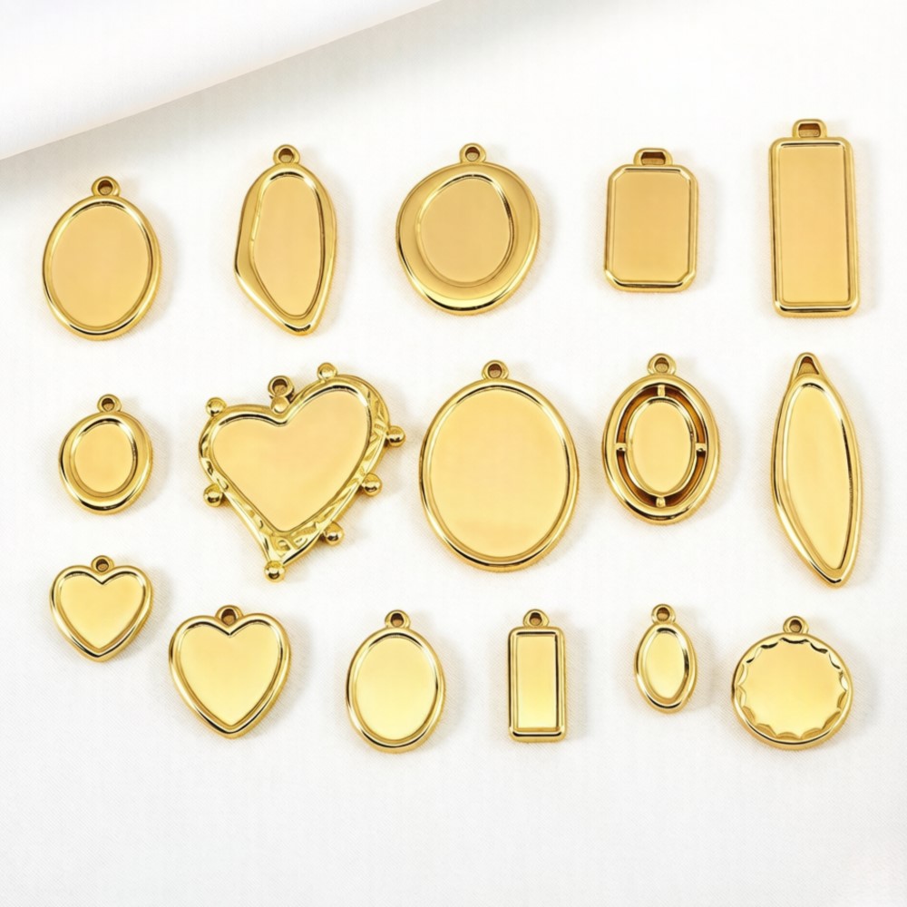 Bezels Pendant Resin - 5 peças, 1 peça, Bases de