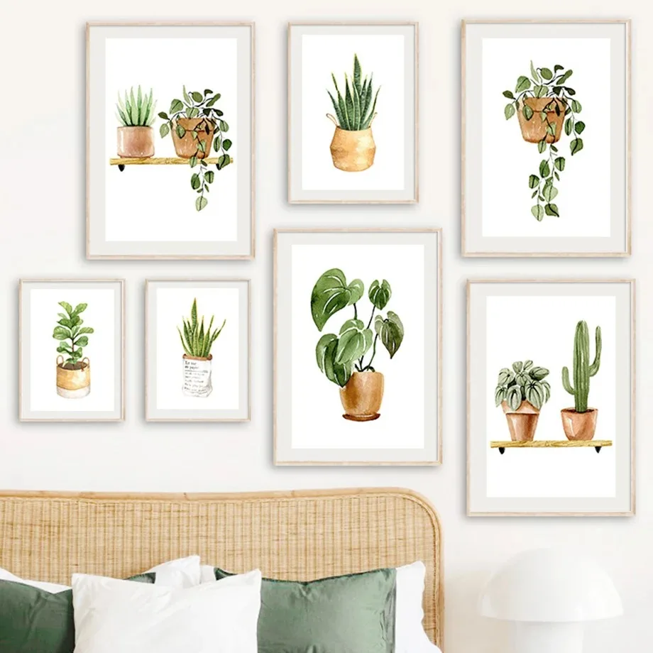 Resin Art Aesthetic - Cactus Tiger Pilan Monstera Plantas Verdes