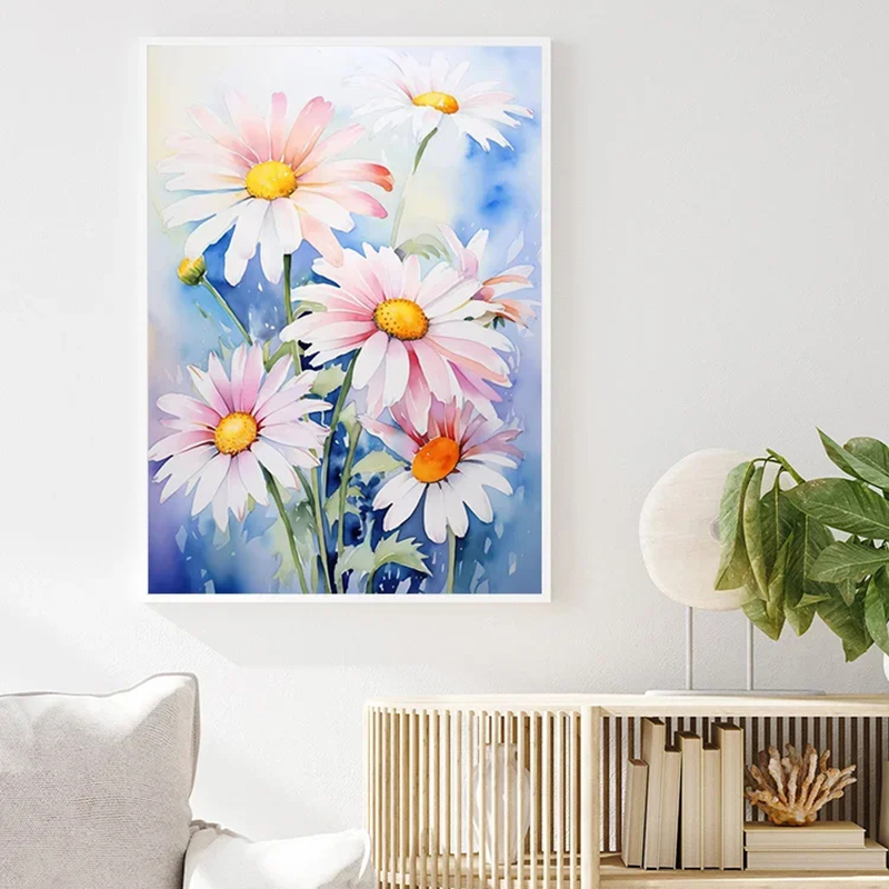 Resin Art Aesthetic - Pôster de Arte Moderna Flower Power,