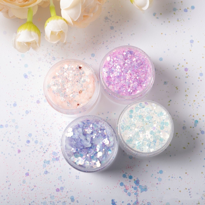 Mica Flake Resin - Conjunto de Glitter Holográfico Misto –