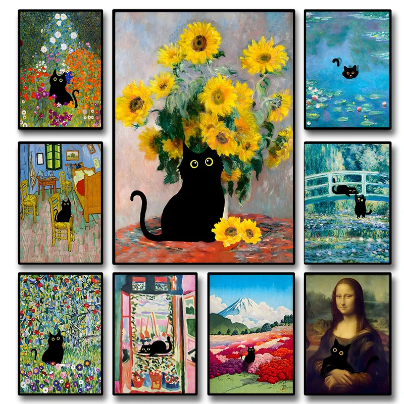 Resin Art World - Pôster de Arte de Gato Preto
