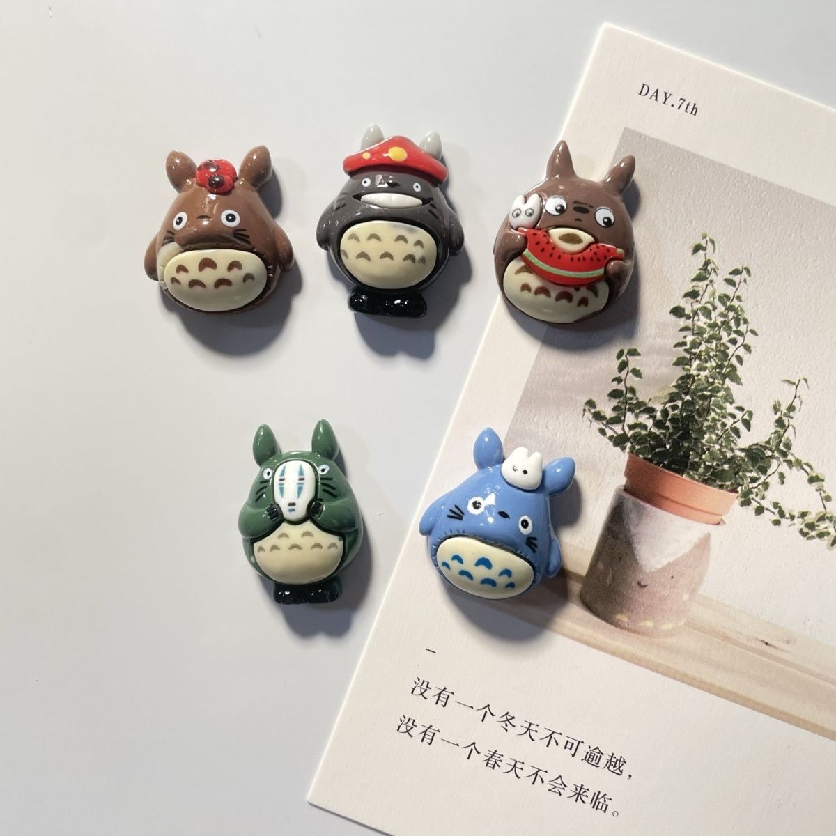 Resin Art Anime - Imã de Geladeira de Resina Totoro