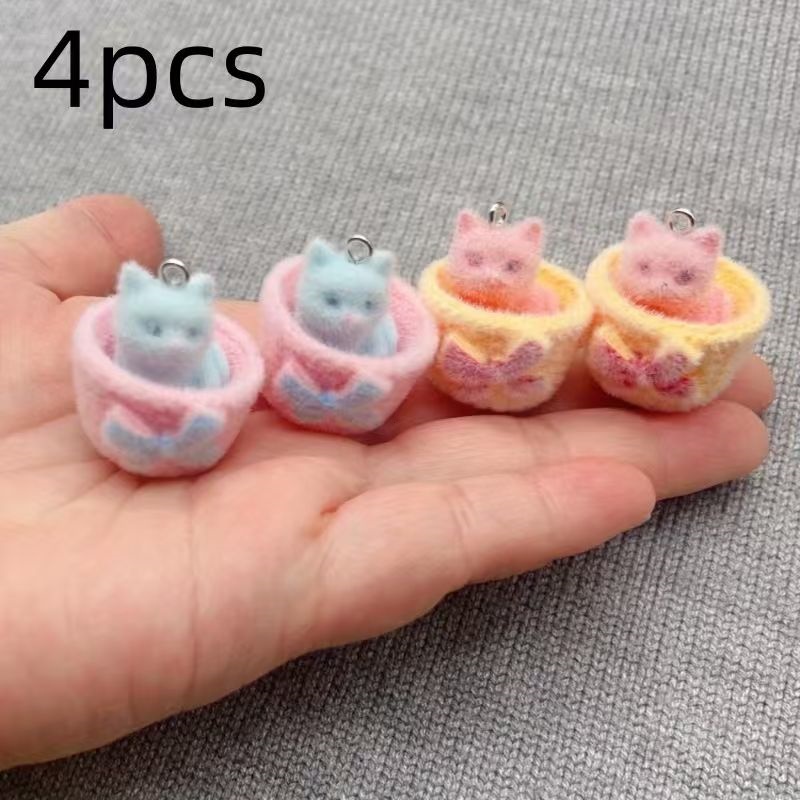 4 peças de pingente de gato em - Resin Art Kits For Adults avaliação e preço