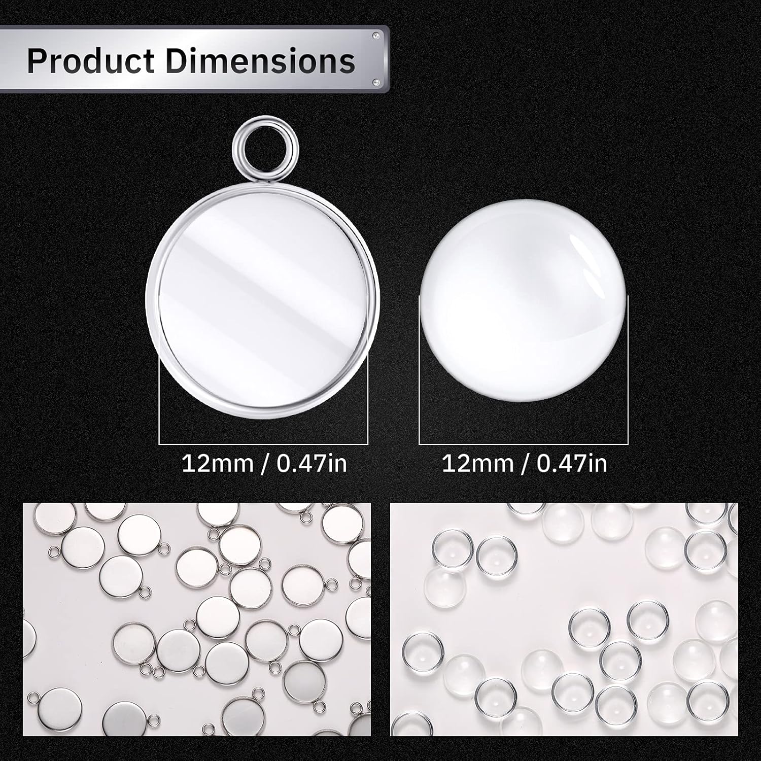 20 peças de aço inoxidável mol - Bezels Pendant Resin avaliação e preço