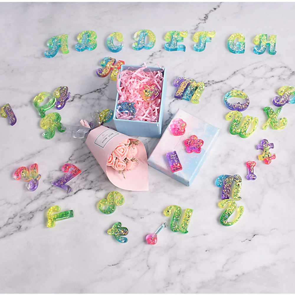 Alfabeto resina epóxi molde de - Resin Art Kit For Beginners avaliação e preço