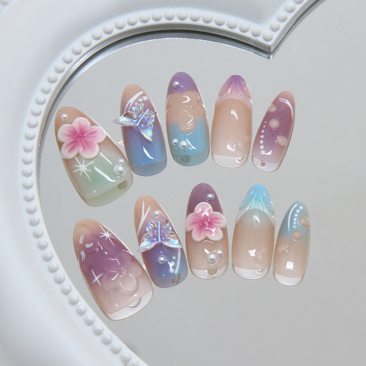 30 Unidades de Unhas Postiças  - Resin Art Design For Wedding avaliação e preço