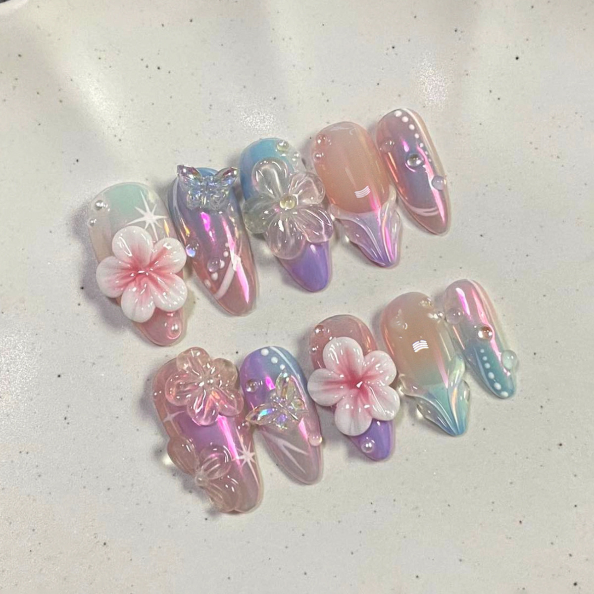 30 Unidades de Unhas Postiças  - Resin Art Design For Wedding avaliação e preço