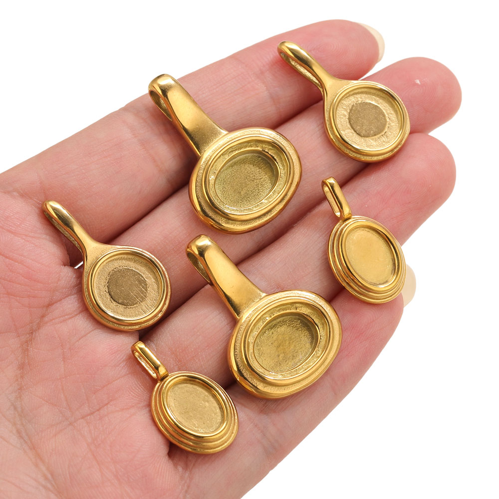 5 pçs de aço inoxidável redond - Bezels Pendant Resin avaliação e preço