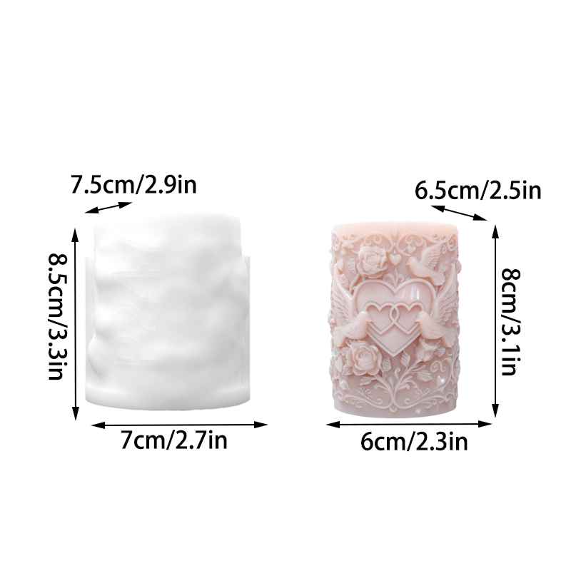 Duplo coração conectado pomba  - Resin Art Of Rose avaliação e preço