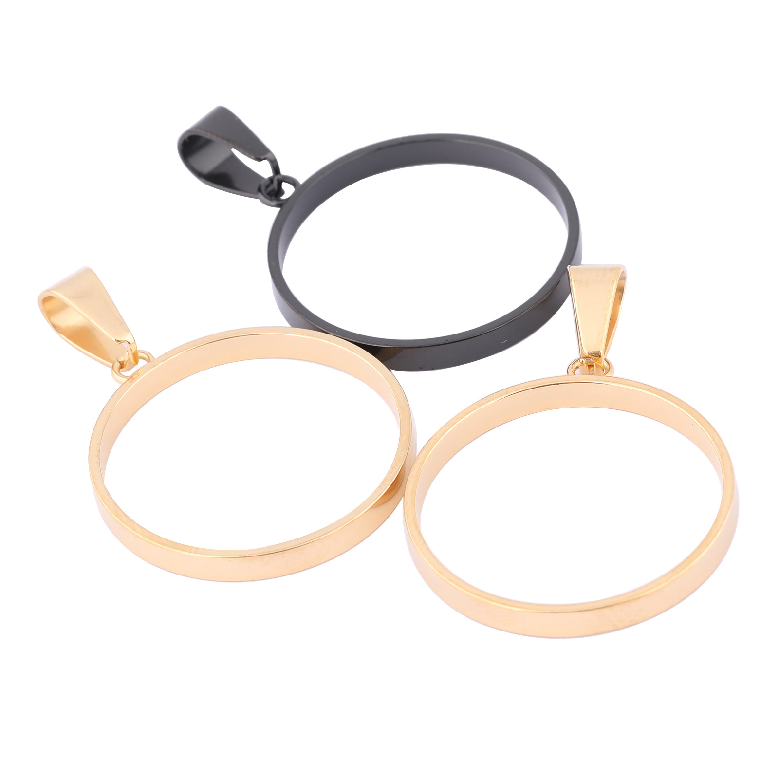 10 pçs de aço inoxidável rosa  - Bezels Pendant Resin avaliação e preço