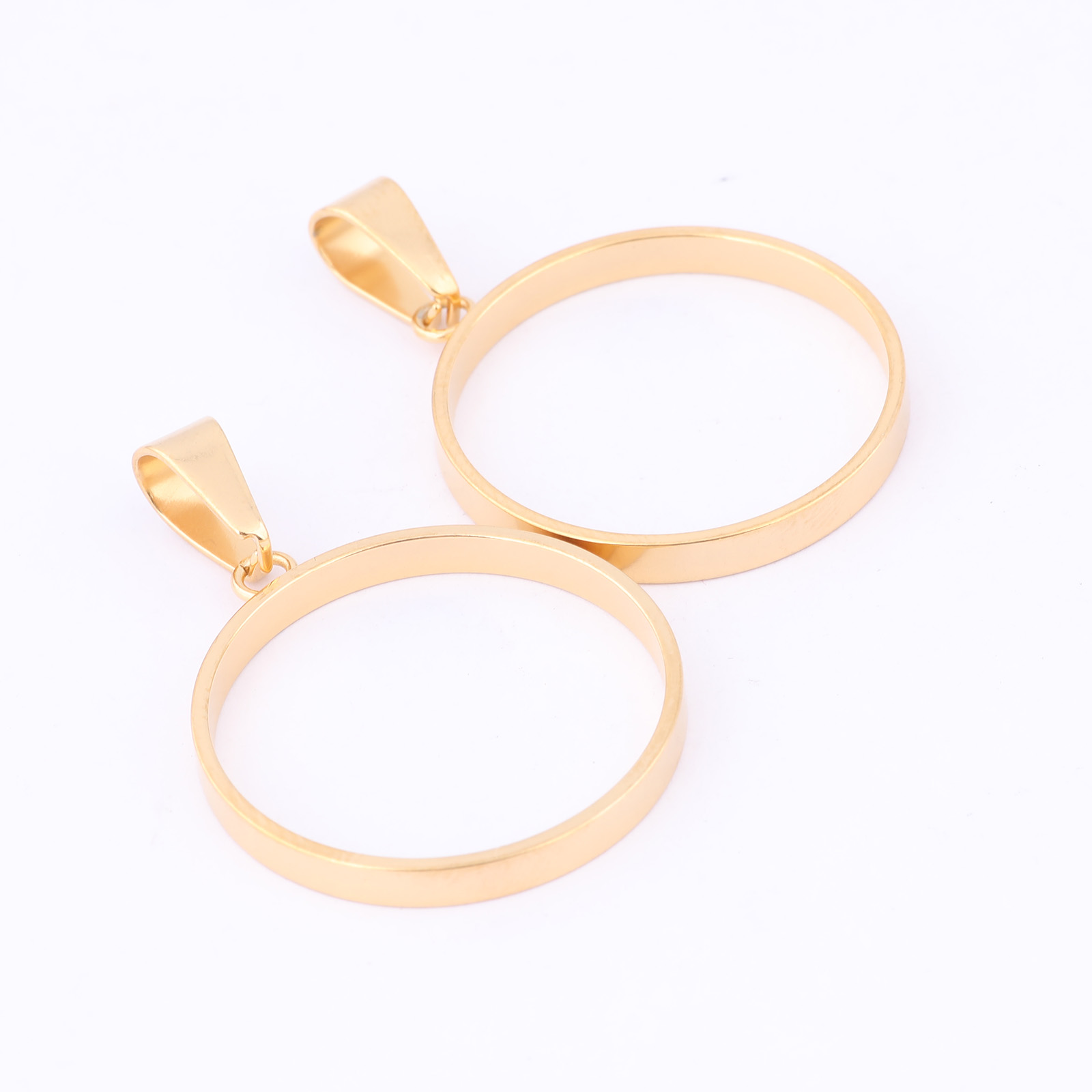 10 pçs de aço inoxidável rosa  - Bezels Pendant Resin avaliação e preço