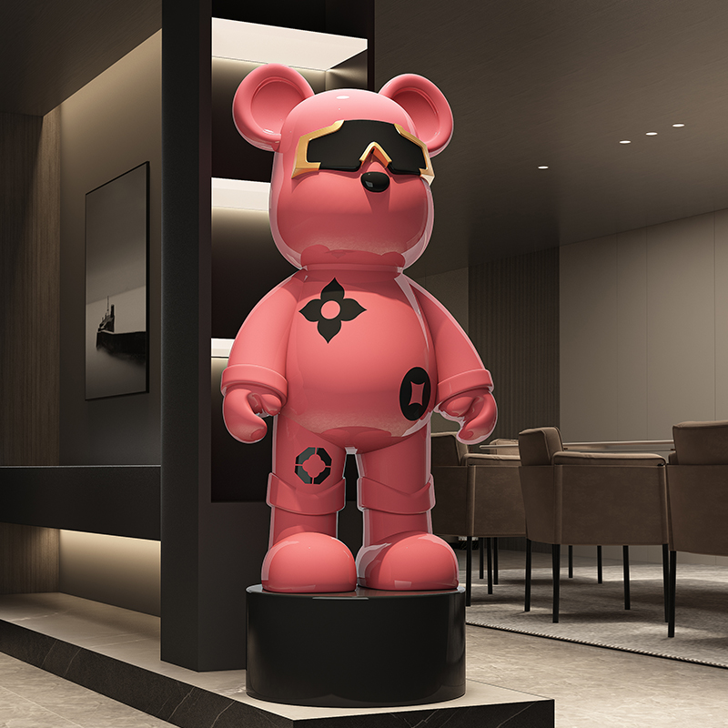 Luz de luxo rosa urso violento - Resin Art Floor avaliação e preço