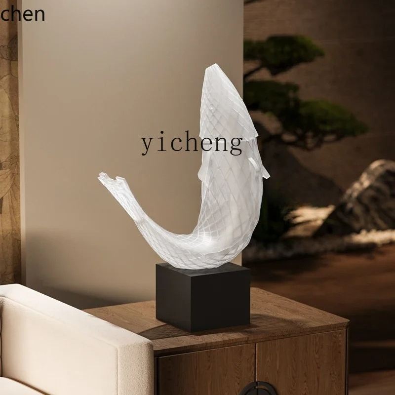 Escultura de peixe grande, orn - Resin Art Floor avaliação e preço