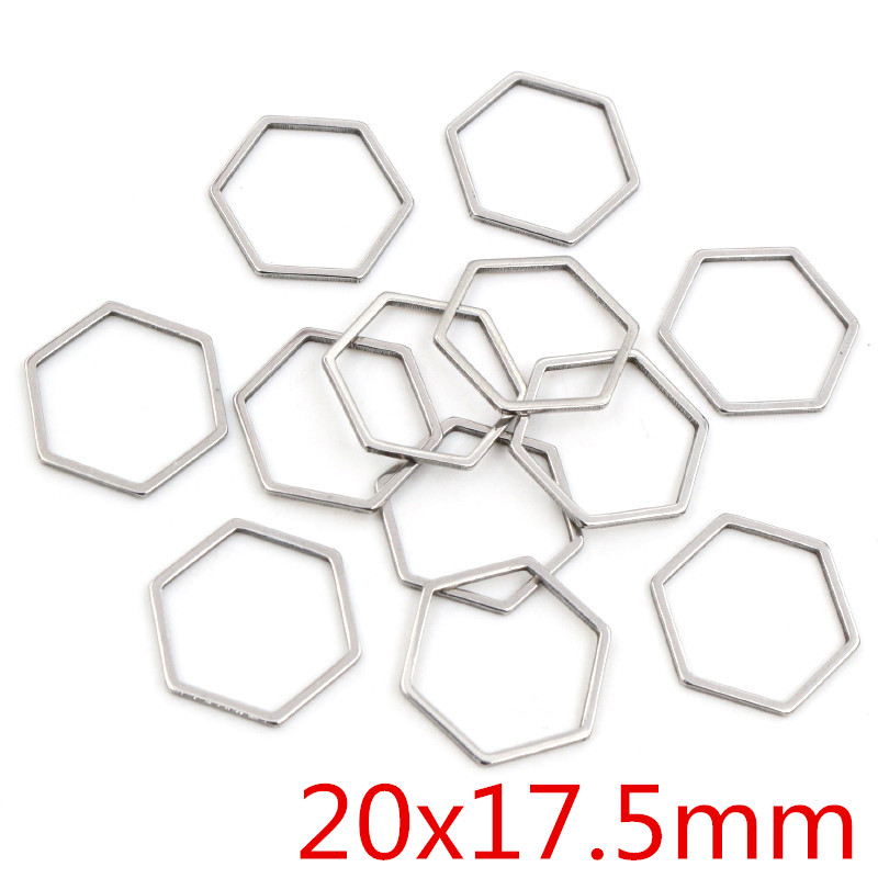 20pcs 3 Tamanho Molduras Políg - Bezels Pendant Resin avaliação e preço