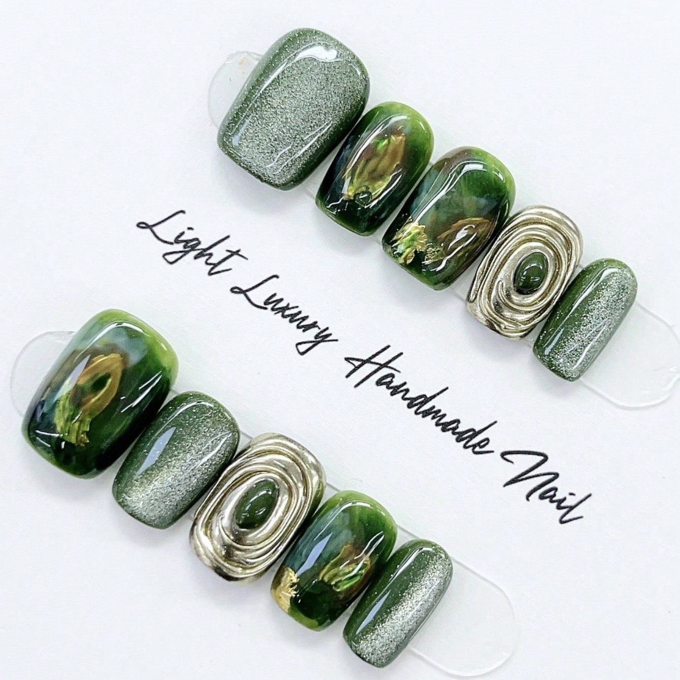 10 peças de unhas postiças cur - Resin Art Use avaliação e preço